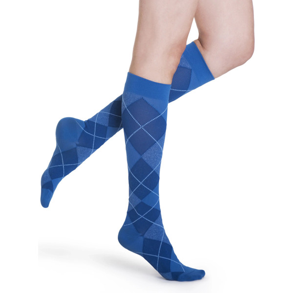 Sigvaris - 143Cb48 - Microfiber Shades For Women Calf, 15 - 20, Closed, Argyle