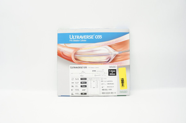 Bard Rochester - U357574 - Bard Bd Ultraverse 035 Pta Dilation Catheter 7.0Mm X 40Mm 75Cm .035" Otw - Each