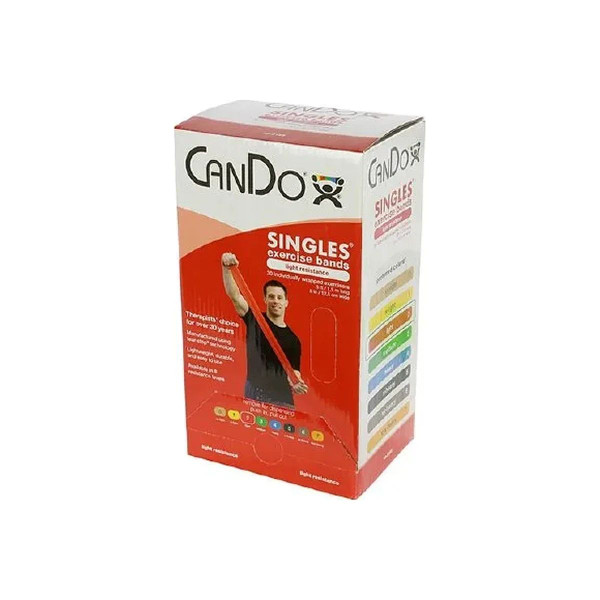 Fabrication Enterprises - Cando - 10-5185 - Exercise Band, 5 - Foot Singles, 30 - Piece Dispenser
