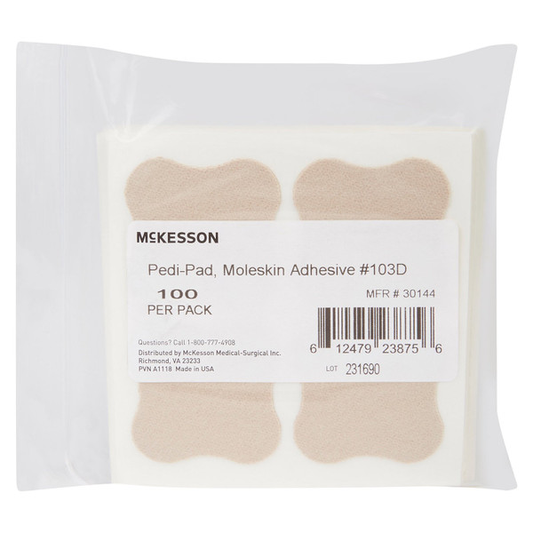Mckesson - 30141 - Pedi - Pad, Moleskin Adh Tan 10Pk )
