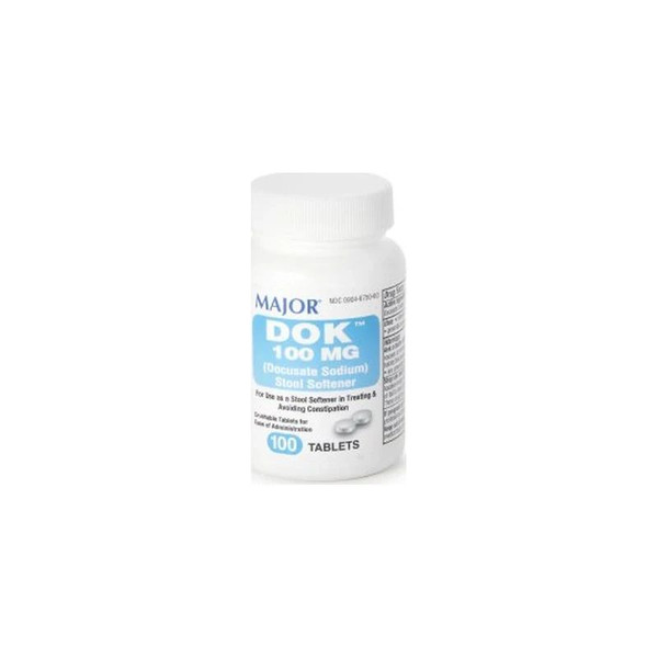 Major Pharmaceuticals - 00904675060 - Dok, Tab 100Mg Docusate Sodium
