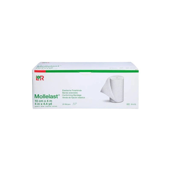 Lohmann & Rauscher - Mollelast - 19413 - Conforming Bandage 4 Inch X 2/5 Yard 20 Per Pack Nonsterile Roll Shape