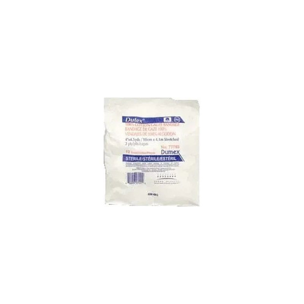 Gentell - Dutex - 77783 - Conforming Bandage 4 Inch X 1/2 Yard 12 Per Pack Sterile 2 - Ply Roll Shape
