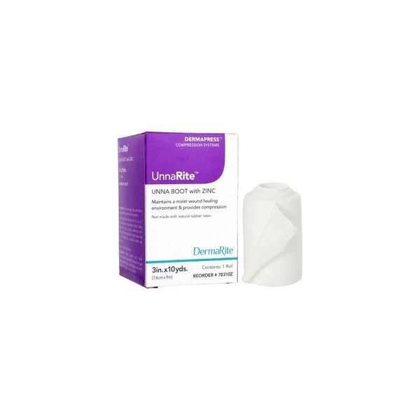 Dermarite - Unnarite - 78310Z - Unna Boot 3 Inch X 10 Yard Zinc Oxide