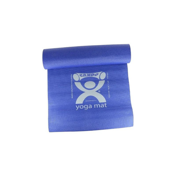 Fabrication Enterprises - Cando - 30-2401B - Yoga Mat Exercise Blue Polymer Environmental Resin 24 X 68 Inch