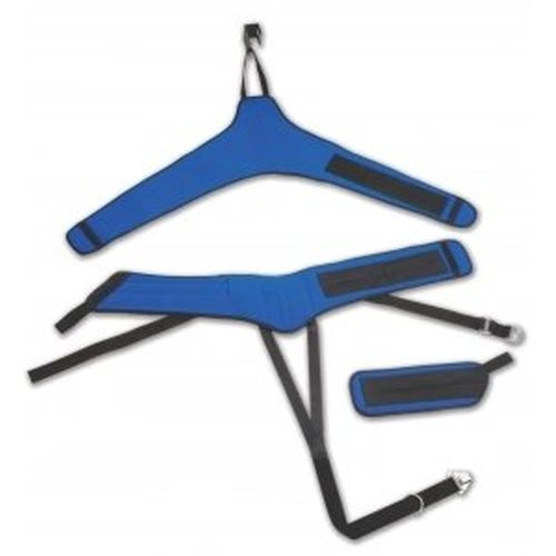 Djo Djorthopedics - 1410 - Traction Deluxe Belt System Blue, Medium, One Size Fits Most Fit With Hook And Loop Closures, Non - Slip Design