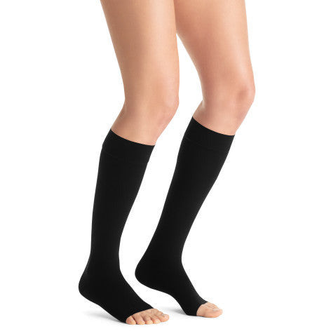 Bsn Medical - Jobst - 115338 - Stocking, Opaque Knee - Hi 15 - 20Open Toe Blk
