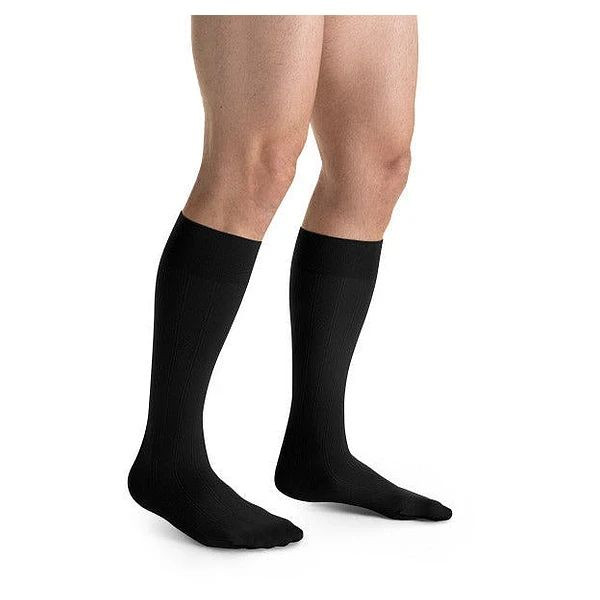 Bsn Medical - Jobst For Men Casual - 113118 - Compression Stocking Knee High Large Black Closed Toe