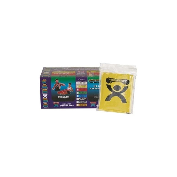 Fabrication Enterprises - Cando - 10-5641 - Exercise Resistance Band Yellow 5 Inch X 4 Foot Light