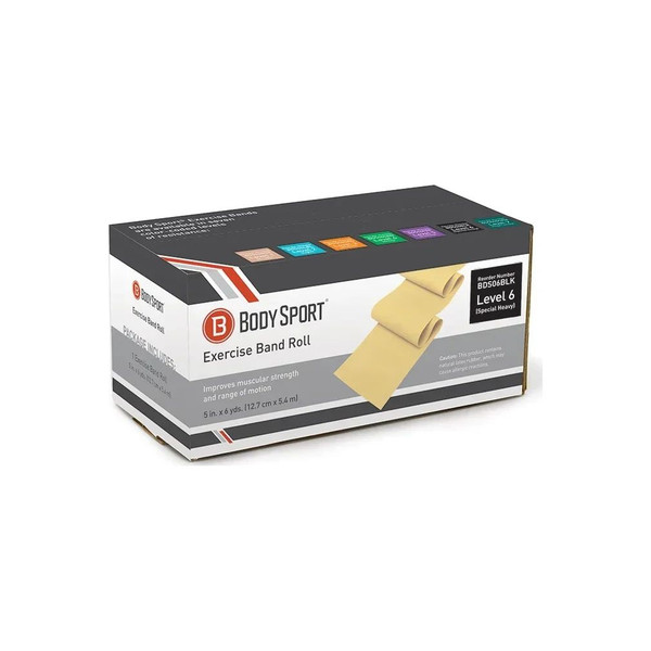 Body Sport - 06Lbl - Bulk Exercise Bands - 6 Yd Roll
