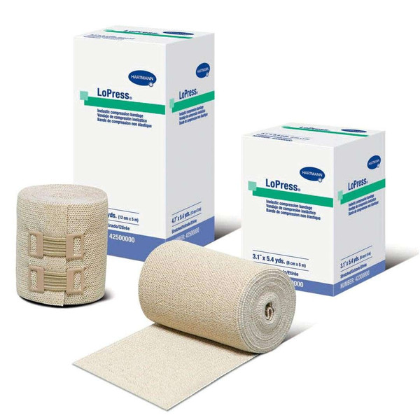 Hartmann - Lopress - 42300000 - Inelastic Compression Bandage, Non-Sterile, Stretched 5-2 5 Yds X 3-1 10 