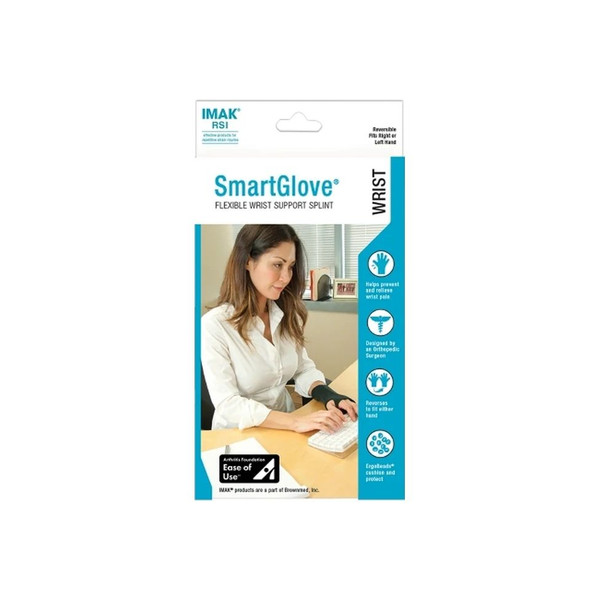 Brownmed - Imak Compression - A20125 - Rsi Smartglove Wrist Splint Cotton / Ergobeads Left Or Right Hand Black Small