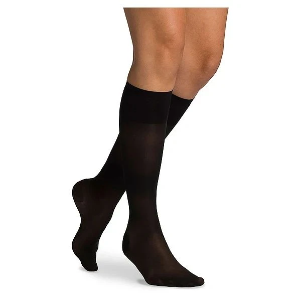 Sigvaris - 120Cb99 - Sigravis Well Being 120C Sheer Stockings, Calf Length, Closed Toe, 15 - 20Mmhg, Black
