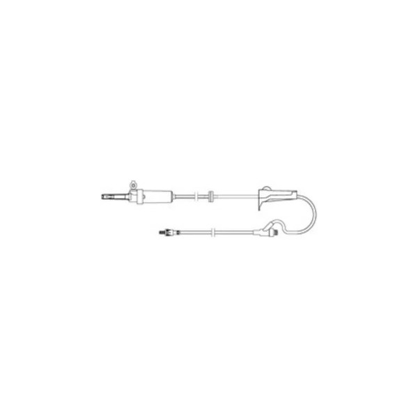 Amsino - Amsafe - 1010001B - International Iv Admin Set, 10 Drops Per Ml, Vented, Roller Clamp, 1 Needle - Free Y Site, Rotating Male Luer Lock, Tyvek Form Fill Seal