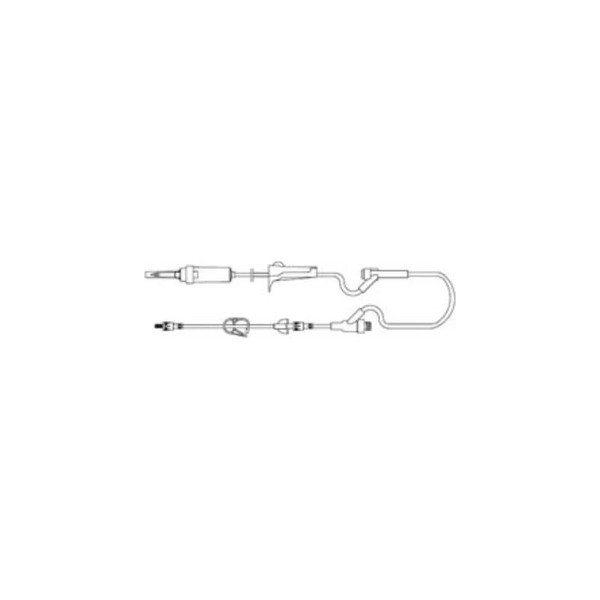 Amsino - Amsafe - 108305 - International Iv Admin Set, Pre - Attached Extension 10 Drops Per Ml, Non - Vented, 1 Pierced Y Site, Needle - Free Site With Roberts Clamp, Rotating Male Luer L