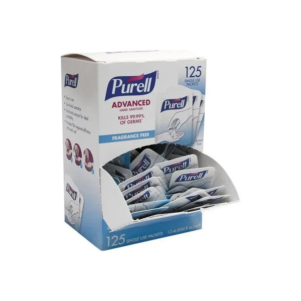 Gojo Industries - Purell Singles Advanced - 9630-12-125Ct-Ns - Hand Sanitizer 0.04 Oz Ethyl Alcohol Gel Individual Packet