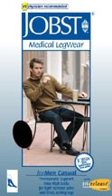 Bsn Medical - 113133 - Compression Socks Jobst For Men Casual Knee High Medium Black Closed Toe