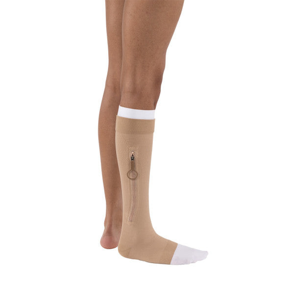 Bsn Medical - Jobst - 114521 - Zippered Compression Stocking And Liner Ulcercare Tm Knee High / Right Zipper Medium Beige Open Toe