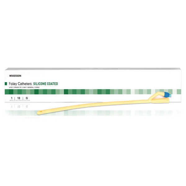 Mckesson - 16-Slfol3018 - Catheter, Foley Strt Tip Sil Coated Ltx 18Fr 30Cc