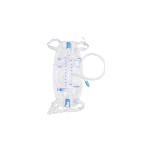 Hr Pharmaceuticals - Trucath - Hrlb1000 - Premium Urinary Leg Bag Without Valve Sterile Fluid Path 1000 Ml