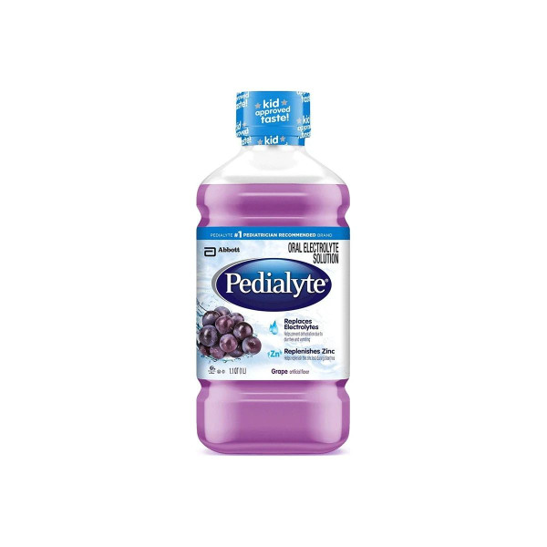 Abbott - Pedialyte - 67966 - Nutrition Oral Electrolyte Solution Zero Sugar Berry Frost Flavor 33.8 Oz.