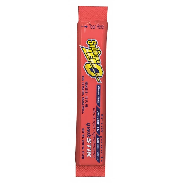 Kent Foods - Sqwincher Quik Stik Zero - 159060202 - Oral Electrolyte Solution Fruit Punch Flavor 0.6 Oz.