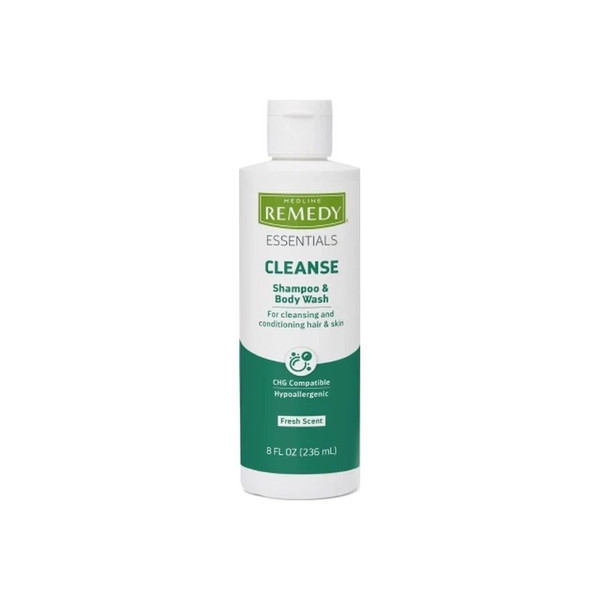 Medline - Remedy Essentials - Msc092Sbw08 - Shampoo And Body Wash 8 Oz Flip Top Bottle Citrus Vanilla Scent