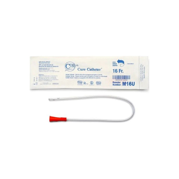 Convatec - Cure Medical - M16U - Pocket Cath Urethral Catheter Straight Tip Uncoated Pvc 16 Fr Inch