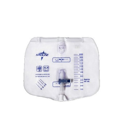 Medline - Dync1674 - Urinary Drainage Bag With Anti - Reflux Valve 2,000 Ml