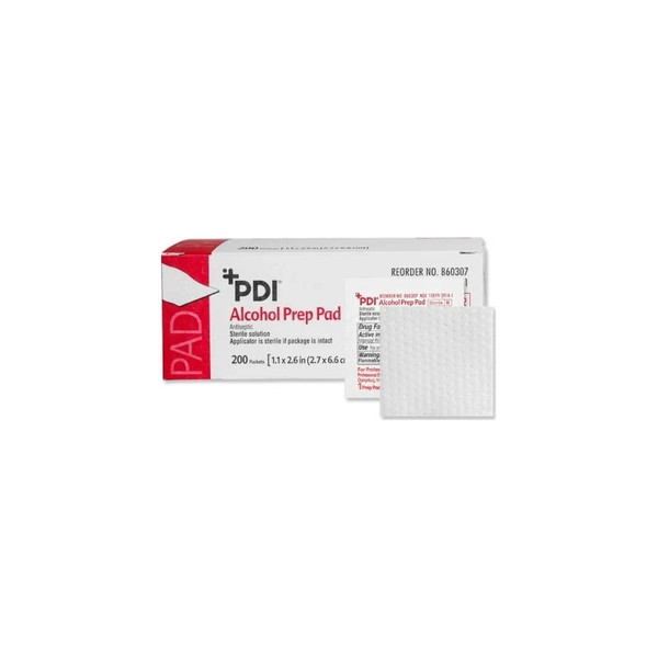 Pdi - Professional Disposables - B60307 - Alcohol Prep Pad 70% Strength Isopropyl Individual Packet Medium Sterile