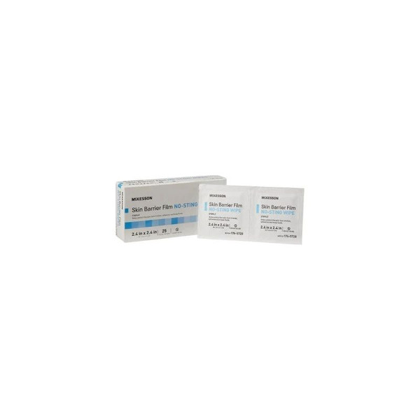 Mckesson - No Sting - 176-5728 - Skin Barrier Wipe 75 To 100% Strength Hexamethyldisiloxane Individual Packet Sterile