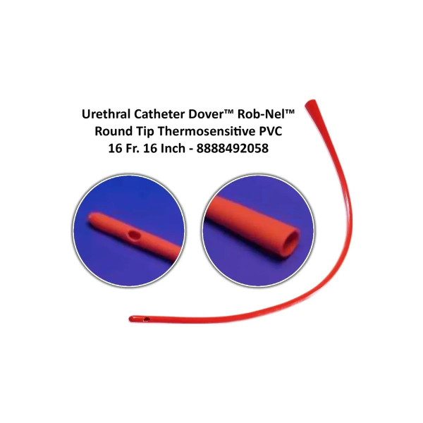 Cardinal Health - Dover - 8888492025 - Rob - Nel Urethral Catheter Round Tip Thermosensitive Pvc 10 Fr 16 Inch