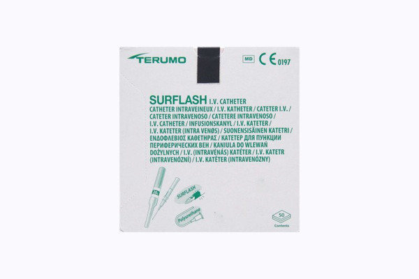 Terumo Medical - Surflash - Srff2025 - Peripheral Iv Catheter 20 Gauge 1 Inch Without Safety