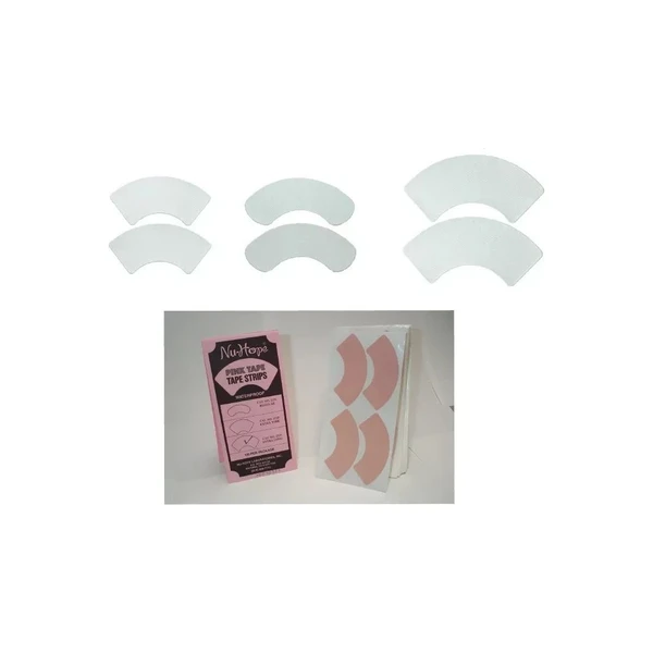 Nu-Hope - 2337 - Tape Strips, Long & Wide Pink Strips For Oval Pouches