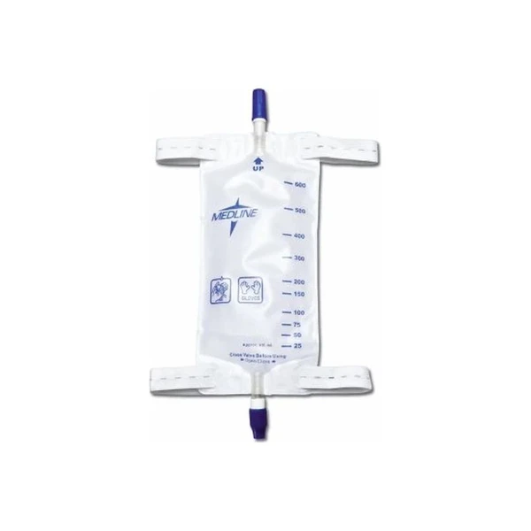 Medline - Dynd12574 - Urinary Leg Bag Anti - Reflux Valve Sterile Fluid Path 600 Ml