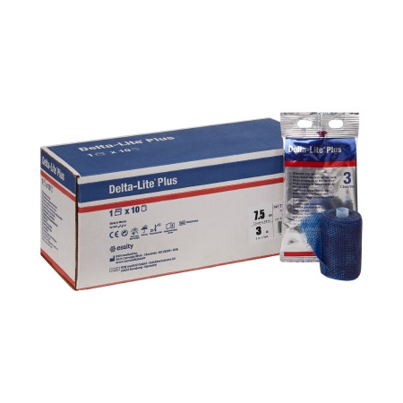 Bsn Medical - Delta-Lite - 7345821 - Plus Cast Tape 3 Inch X 12 Foot Fiberglass / Resin Deep Blue