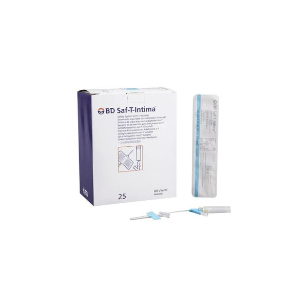 Bd Becton Dickinson - Saf-T-Intima - 383323 - Closed Iv Catheter 22 Gauge 0.75 Inch Retracting Safety Needle