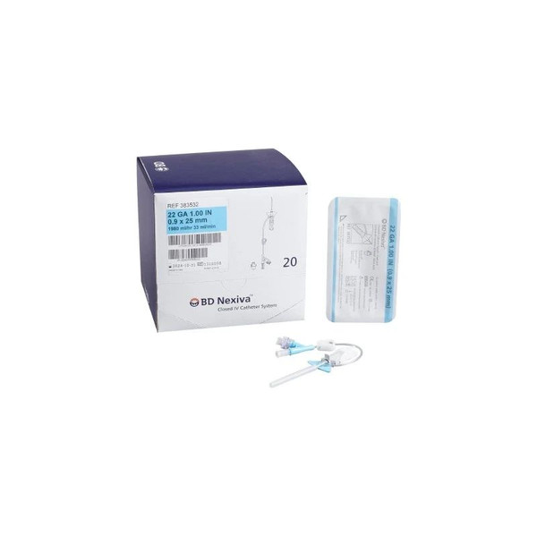Bd Becton Dickinson - Nexiva - 383532 - Closed Iv Catheter 22 Gauge 1 Inch Sliding Safety Needle