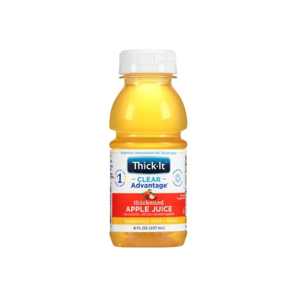 Kent Foods - Thick-It Clear Advantage - B457-L9044 - Thickened Beverage 8 Oz Bottle Apple Flavor Liquid Iddsi Level 3 Moderately Thick/Liquidized