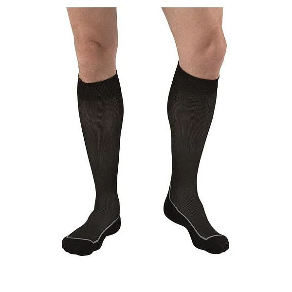 Bsn Medical - Jobst - 7528943 - Sock, Comprsn Sport Knee - Hi Clsd Toe 15 - 20 Cool Blk/Blk Xlg