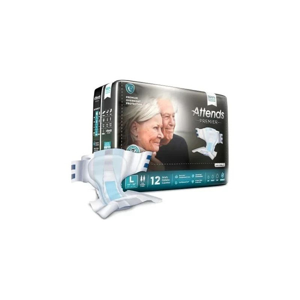 Attends Healthcare - Premier - Ali-Br30 - Unisex Adult Incontinence Brief Large Disposable Heavy Absorbency