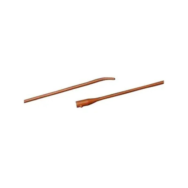 Bard Rochester - 120608 - Tiemann Red Rubber Coude Tip Pediatric Urethral Catheter, Two Eyes, 8Fr, 10"