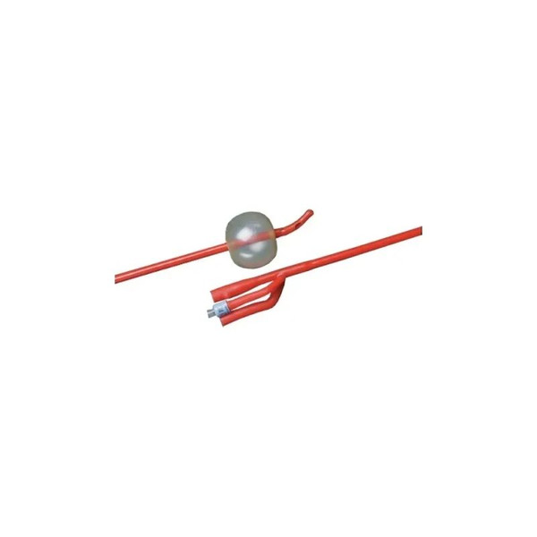 Bard Rochester - Bardex Lubricath - 6003L22 - Home Health Div Foley Catheter Hotter Model, 3 - Way, 22 Fr, 30Cc, Long Olive Coude Tip, Red Latex, Radiopaque, Used For Post - Turp Hemostasis.