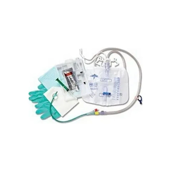 Medline - Dynd140216 - Silvertouch 100% Silicone Closed System Foley Catheter Tray 16 Fr 5 Cc