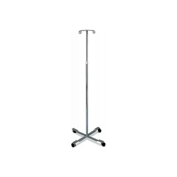 Medline - Mds80441 - Industries Standard Iv Pole With 2 Hooks And 4 Caster, Large, 18" Dia, Latex - Free, Horn Style