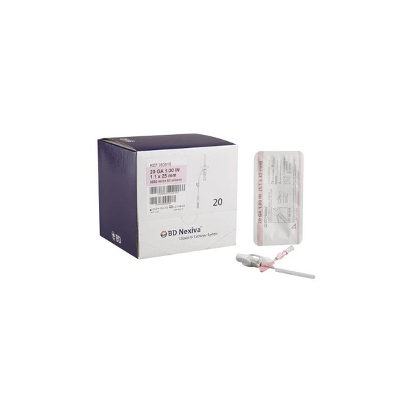 Bd Becton Dickinson - Nexiva - 383516 - Closed Iv Catheter 20 Gauge 1 Inch Sliding Safety Needle