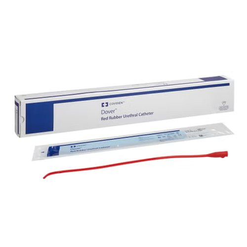 Cardinal Health - Dover - 8404 - Curity Ultramer Red Rubber Urethral Catheter, Hydrogel-Coated 16Fr Coude, 16 Inch 