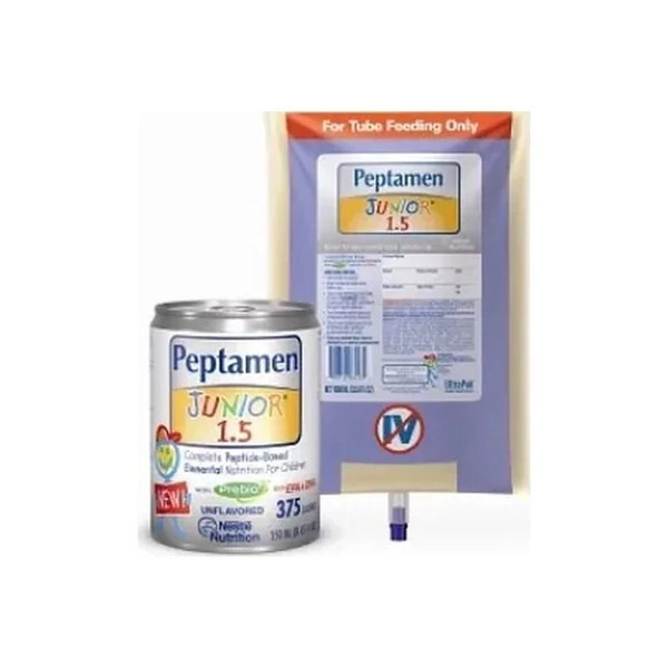 Nestle - Nestle Healthcare Nutrition - 9871617363 - Peptamen Junior 1.5 Cal Nutritional Liquid Formula, 250 Ml, 375 Kcal, Unflavored 
