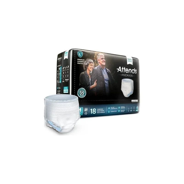 Attends Healthcare - Premier - Ali-Uw20 - Unisex Adult Absorbent Underwear Pull On With Tear Away Seams Medium Disposable Heavy Absorbency