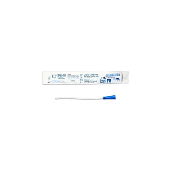Convatec - Cure Medical - F8 - Catheter Urethral Straight Tip Uncoated Pvc 8 Fr 6 Inch